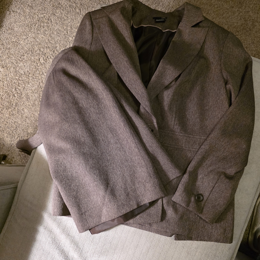 East 5th Women's Brown Blazer and Skirt Set